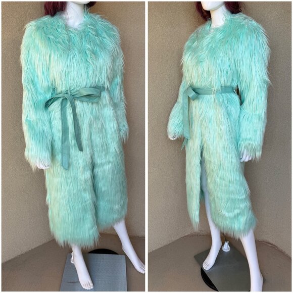 NWT Life of a Showgirl Style Long Faux Fur Jacket - Small - Picture 3 of 6